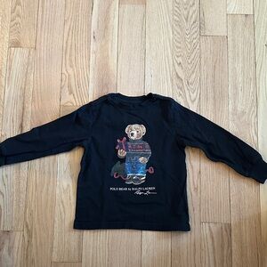 Polo Bear Cotton Jersey Long-Sleeve Tee - Holiday Bear